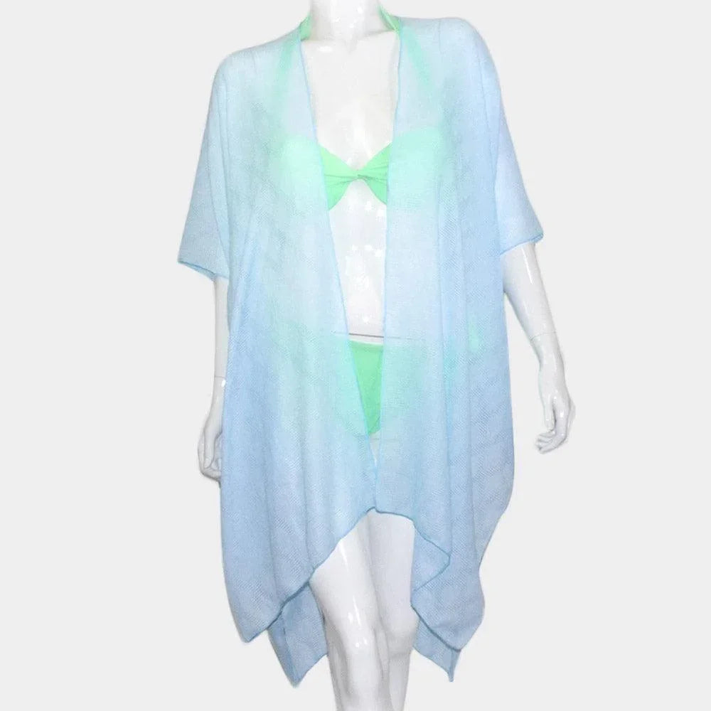 Blue 'I Washed Up Like This' Solid Lettering Cover Up Poncho - Jewelry Store by Erik Rayo