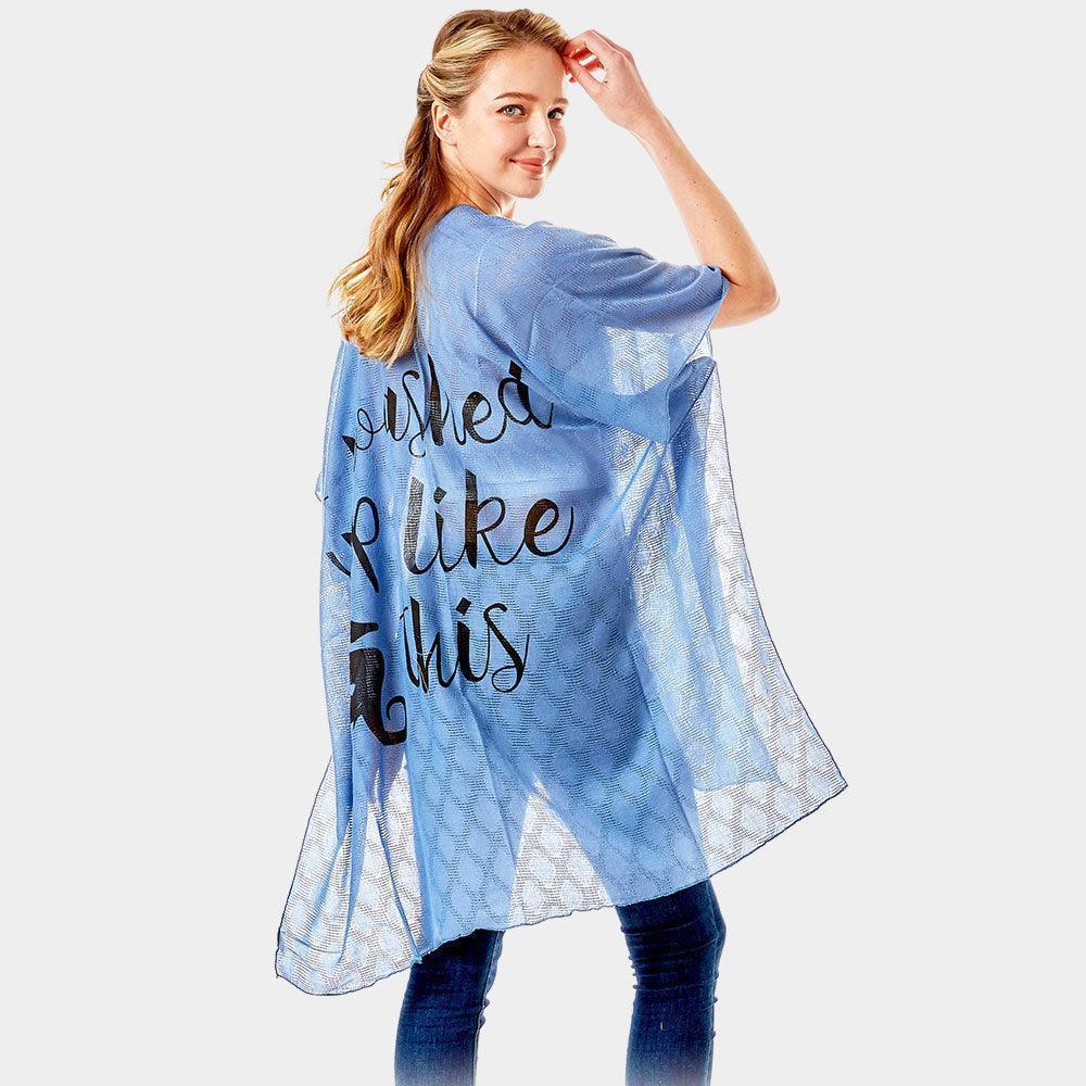 Navy 'I Washed Up Like This' Solid Lettering Cover Up Poncho - Jewelry Store by Erik Rayo