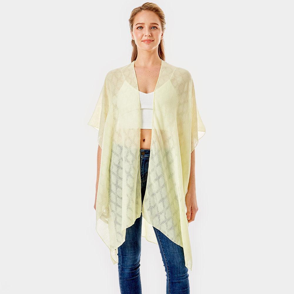 Yellow 'I Washed Up Like This' Solid Lettering Cover Up Poncho - Jewelry Store by Erik Rayo