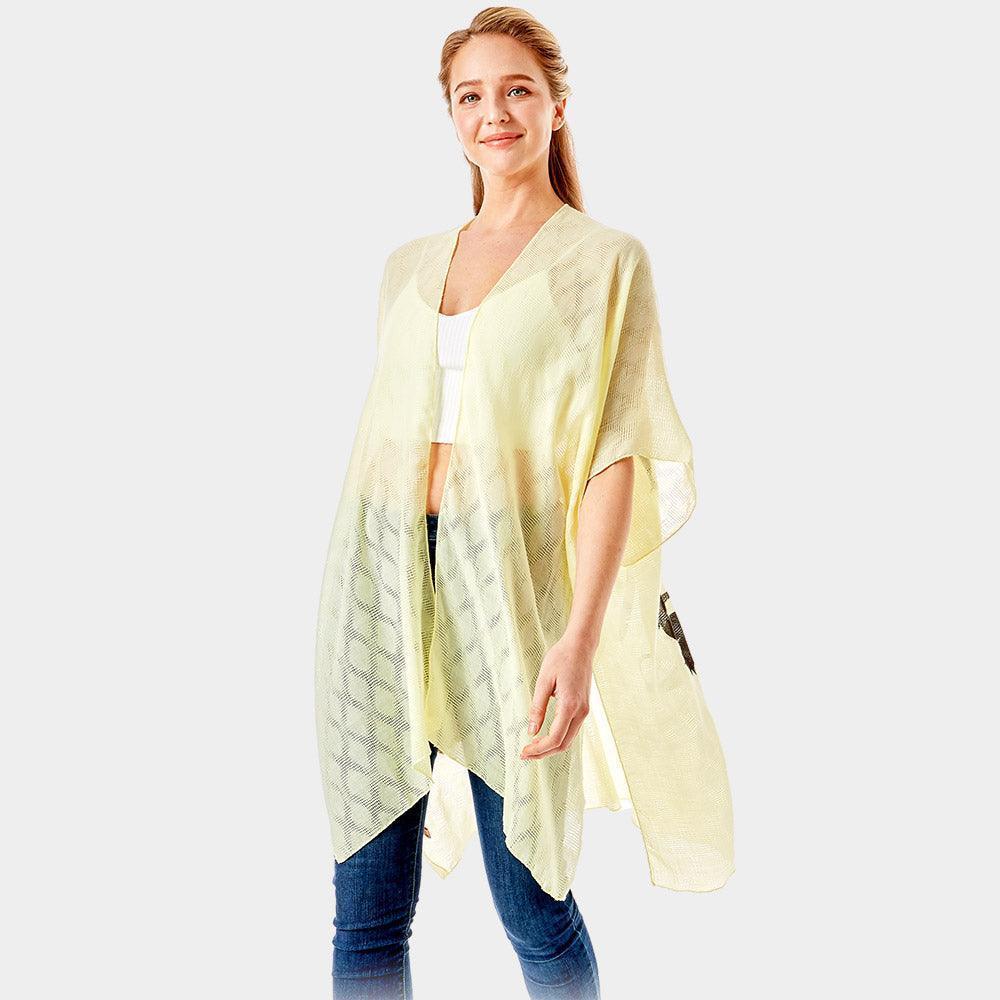 Yellow 'I Washed Up Like This' Solid Lettering Cover Up Poncho - Jewelry Store by Erik Rayo