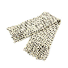 Load image into Gallery viewer, Beige Mini Tube Fringe Scarf
