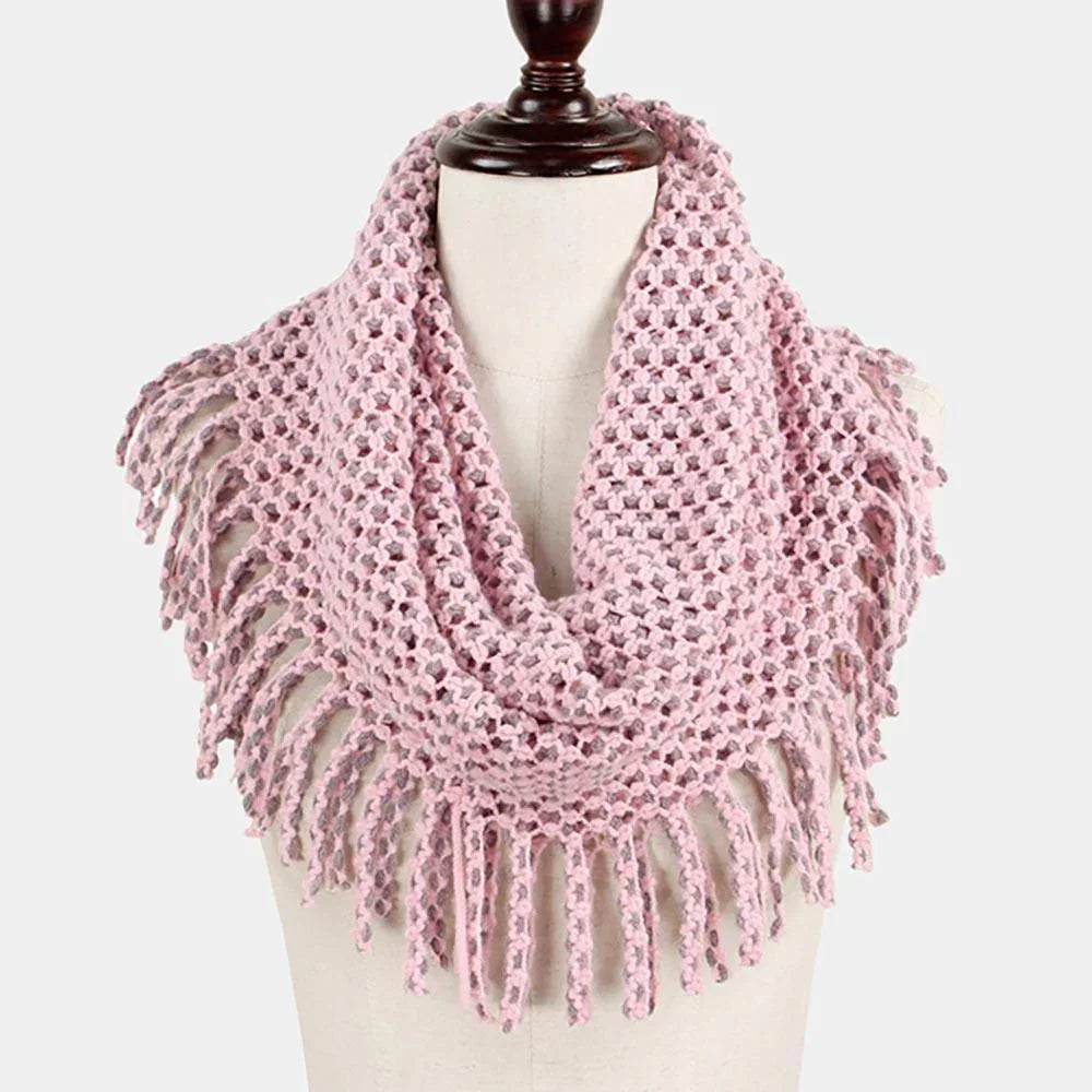 Pink Mini Tube Fringe Scarf - Jewelry Store by Erik Rayo