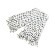 Load image into Gallery viewer, White Mini Tube Fringe Scarf
