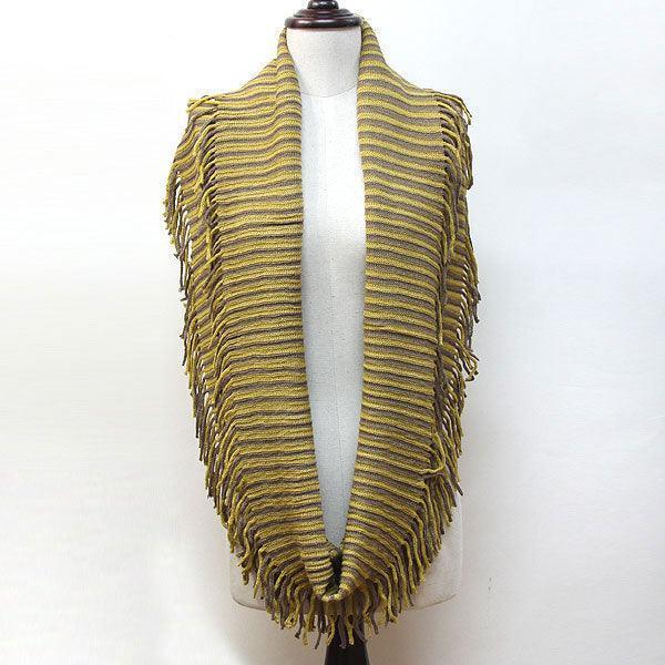 Yellow Acrylic Infinity Fringe Scarf - Jewelry Store by Erik Rayo