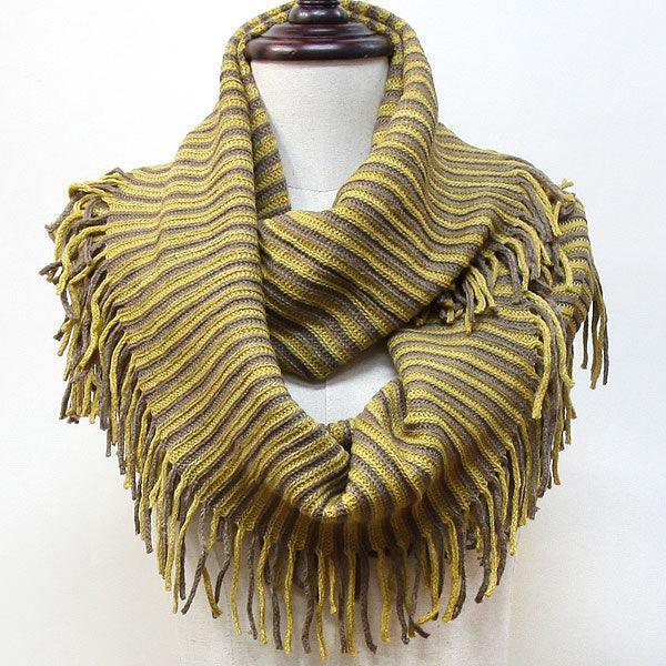 Yellow Acrylic Infinity Fringe Scarf - Jewelry Store by Erik Rayo