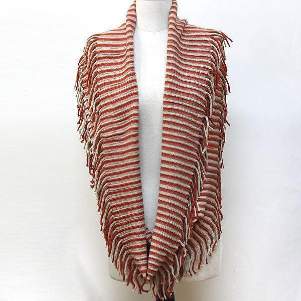 Orange Acrylic Infinity Fringe Scarf - Jewelry Store by Erik Rayo