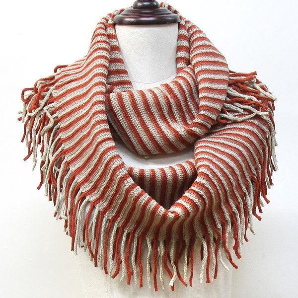 Orange Acrylic Infinity Fringe Scarf - Jewelry Store by Erik Rayo