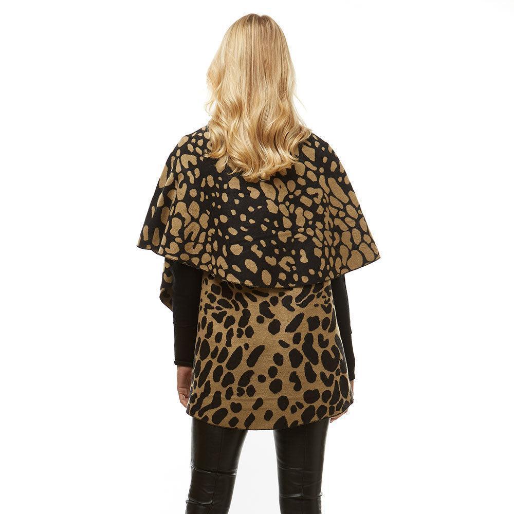 Beige Diameter Animal Print Cape Vest - Jewelry Store by Erik Rayo