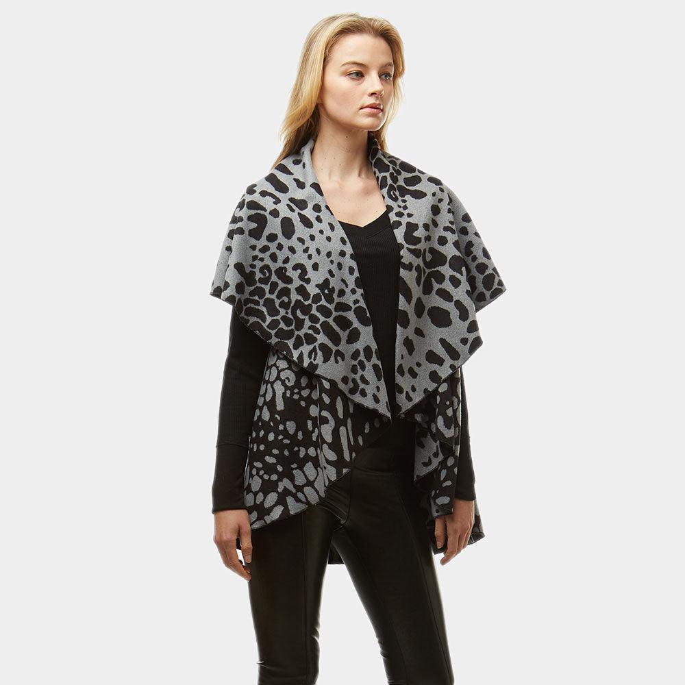 Gray Diameter Animal Print Cape Vest - Jewelry Store by Erik Rayo