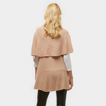 Load image into Gallery viewer, Pink Solid Shawl Cape Poncho
