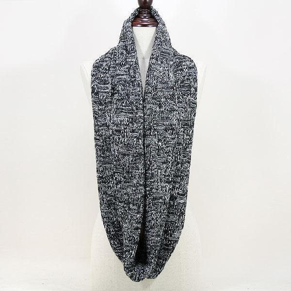 Black Acrylic Knitted Infinity Scarf - Jewelry Store by Erik Rayo