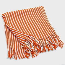 Load image into Gallery viewer, White Two Tone Snood Tube Scarf with Fringe
