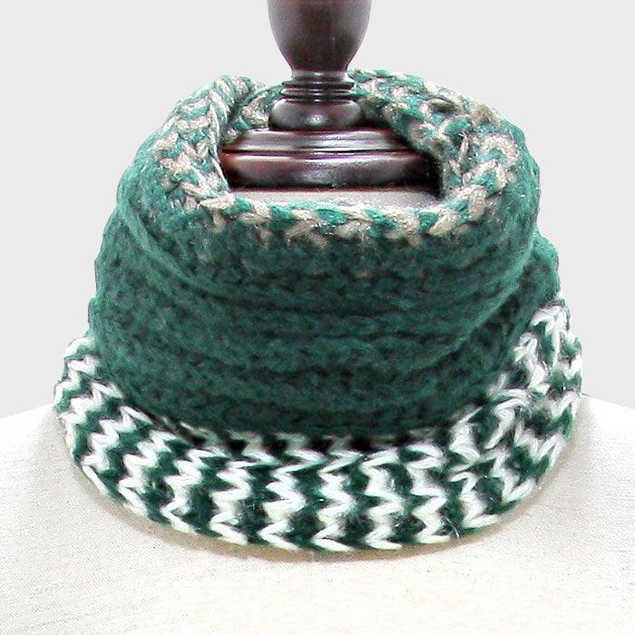 Green Twisted Yarn Infinity Scarf - Jewelry Store by Erik Rayo
