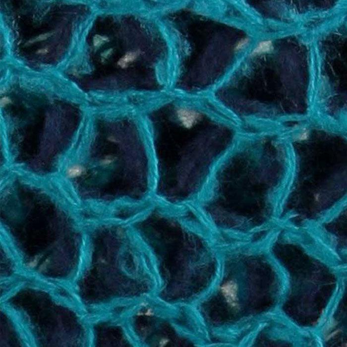 Teal Honeycomb Pattern Crochet Two Tone Yarn Knit Snood Scarf - Jewelry Store by Erik Rayo