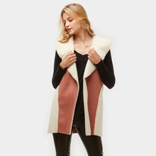 Load image into Gallery viewer, Pink Faux Suede Faux Fur Lining Vest
