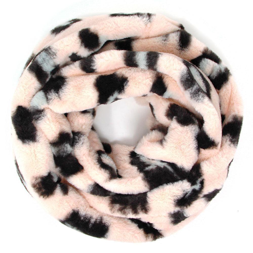 Pink Leopard Faux Fur Infinity Scarf - Jewelry Store by Erik Rayo