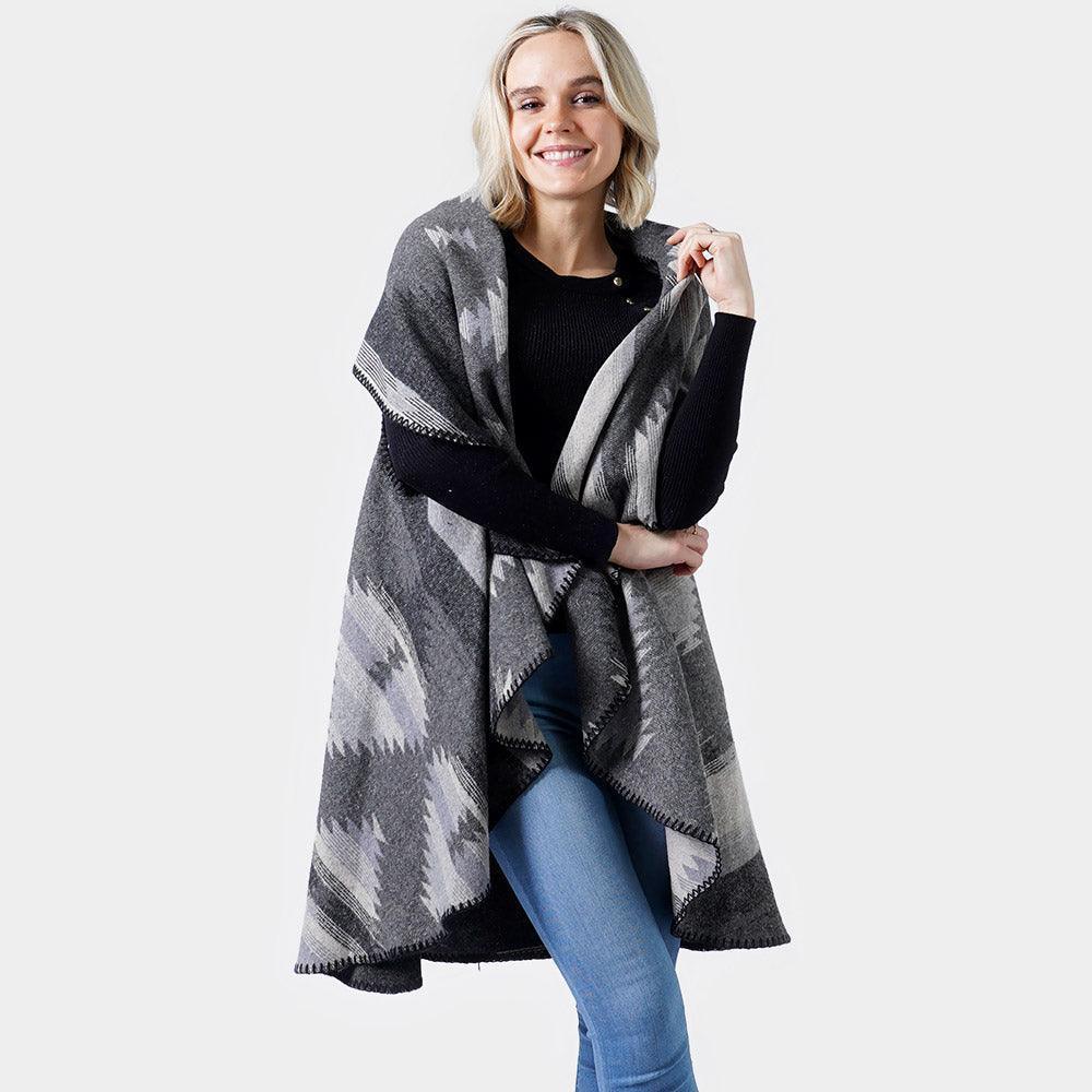 Black WESTERN PATTERN ROUND VEST - Jewelry Store by Erik Rayo