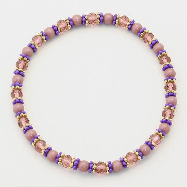 Purple Bubbly Resin Stretch Bracelet