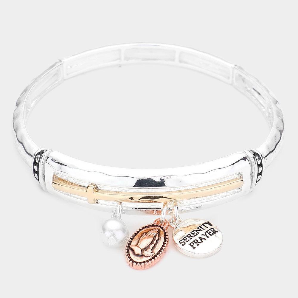 Three Tone Serenity Player Stretch Bracelet - Jewelry Store by Erik Rayo