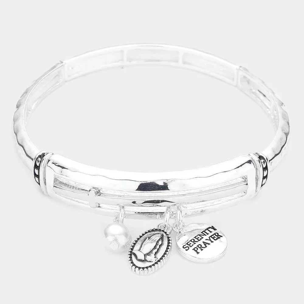 Silver Serenity Player Stretch Bracelet - Jewelry Store by Erik Rayo