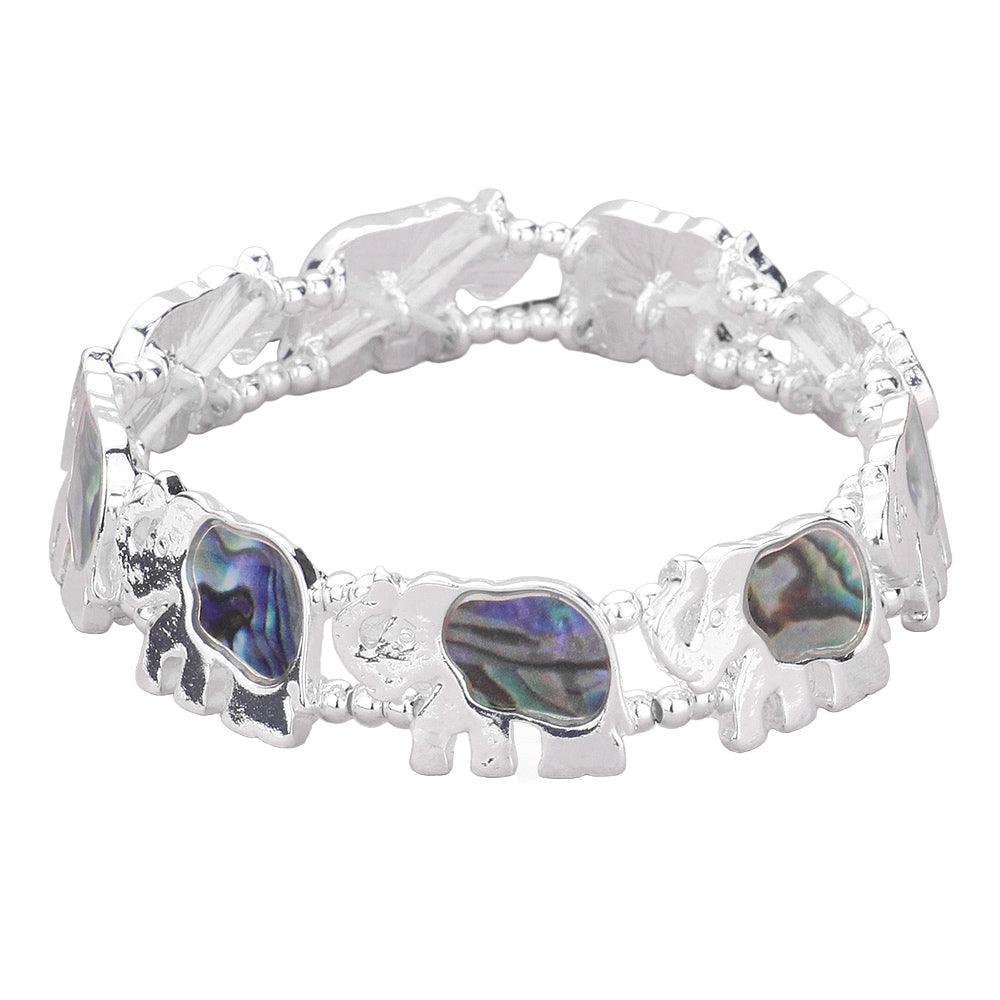 Abalone Elephant Stretch Bracelet - Jewelry Store by Erik Rayo