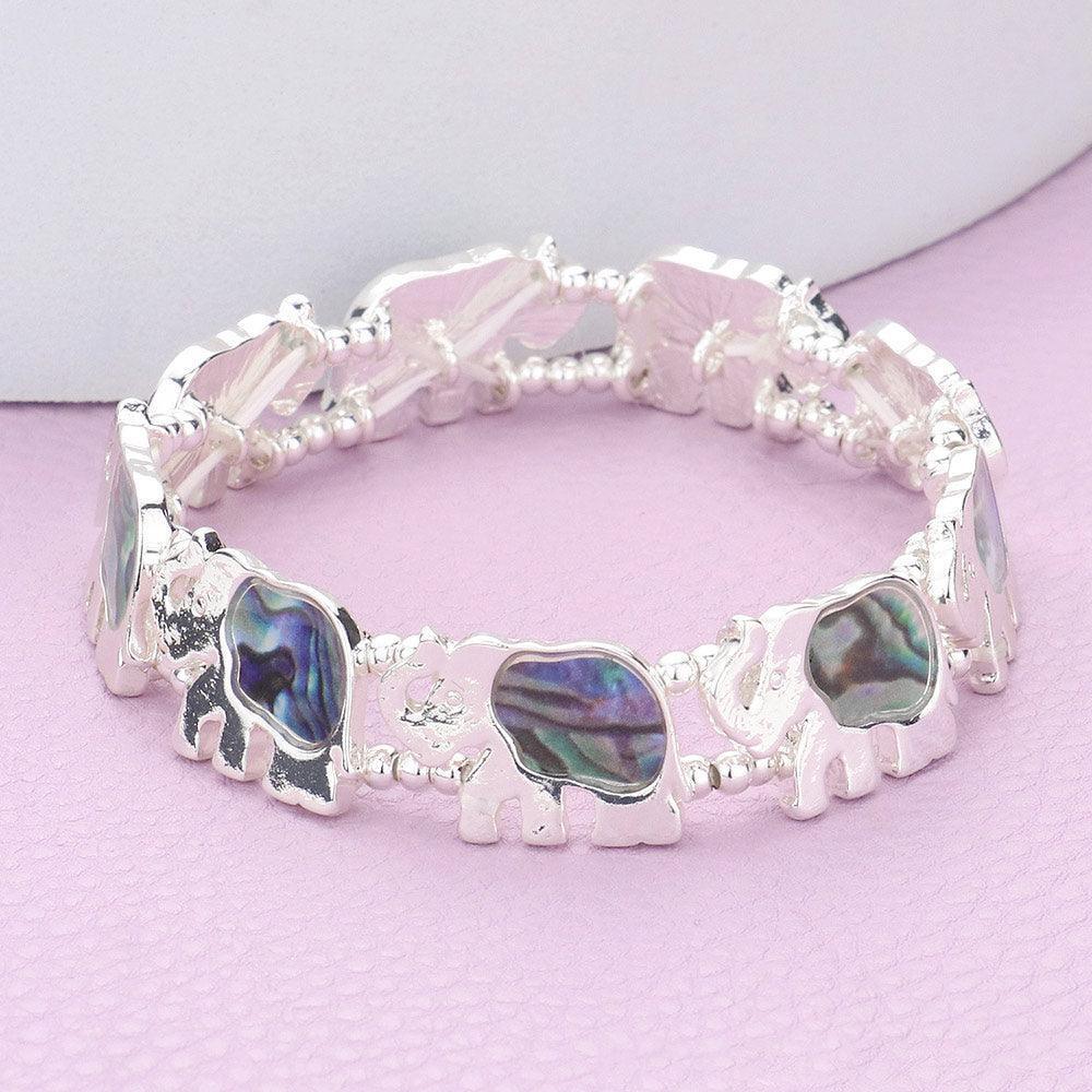 Abalone Elephant Stretch Bracelet - Jewelry Store by Erik Rayo