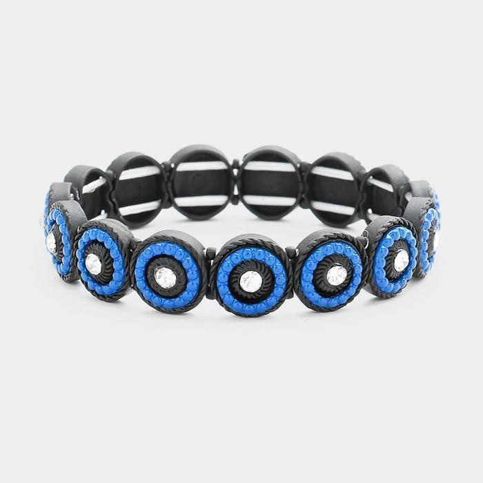 Clear Round Boho Beaded Stretch Bracelet - Jewelry Store by Erik Rayo