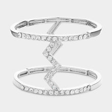 Load image into Gallery viewer, Rhinestone Cut out Cage Stretch Bracelet
