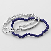 Load image into Gallery viewer, Silver Hope Rustic Bead Bracelet
