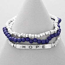 Load image into Gallery viewer, Silver Hope Rustic Bead Bracelet
