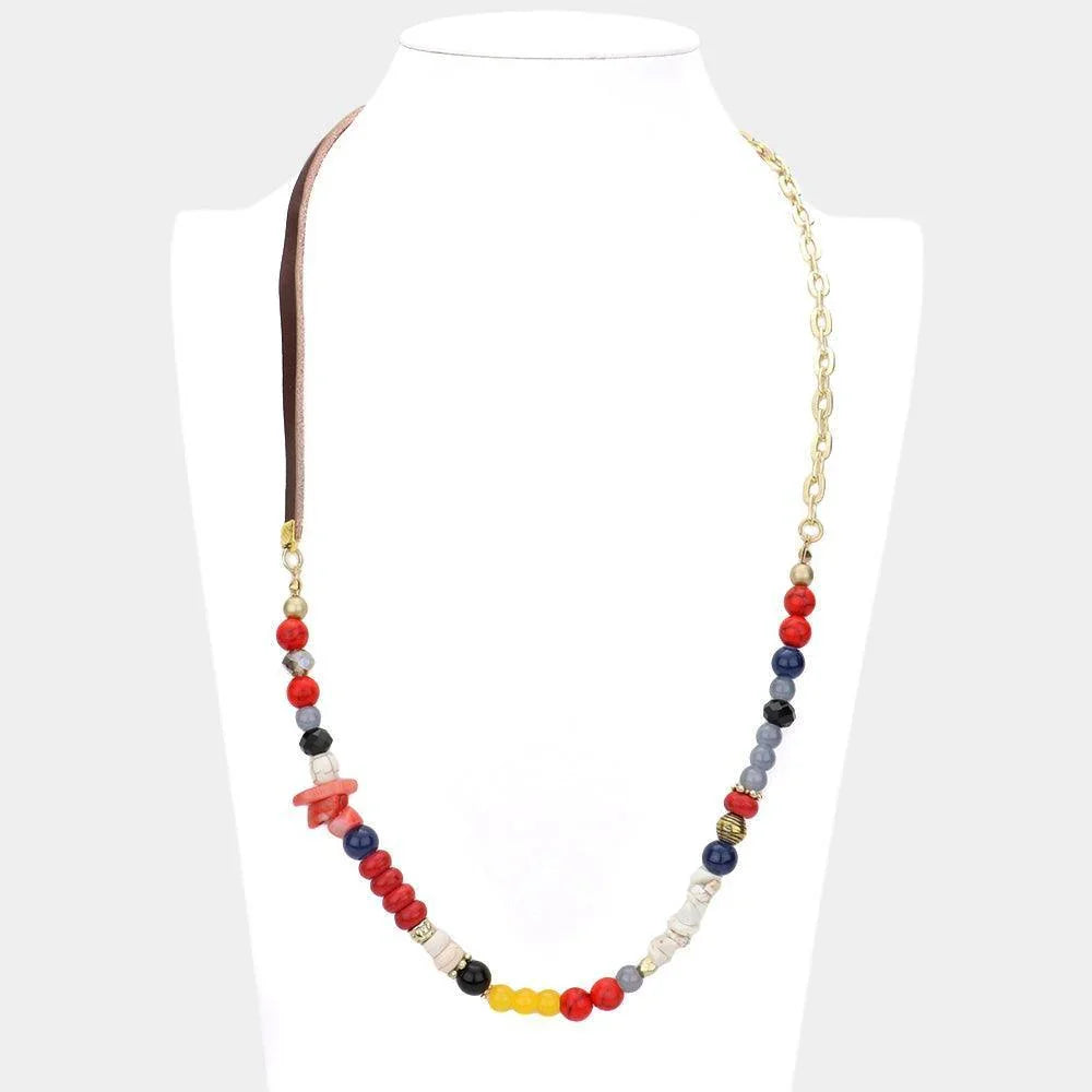 Irregular Howlite Stretch Bracelet / Necklace - Jewelry Store by Erik Rayo