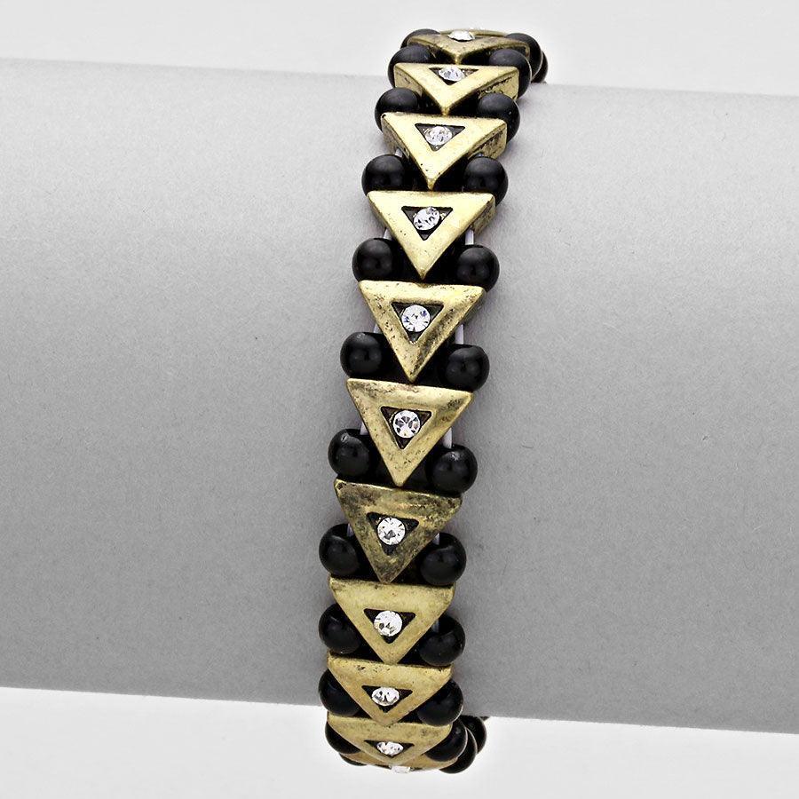 Gold Vintage Delta Stretch Bracelet - Jewelry Store by Erik Rayo