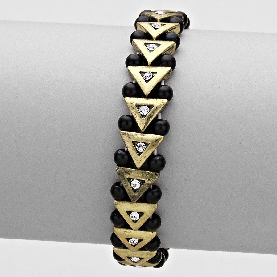 Gold Vintage Delta Stretch Bracelet