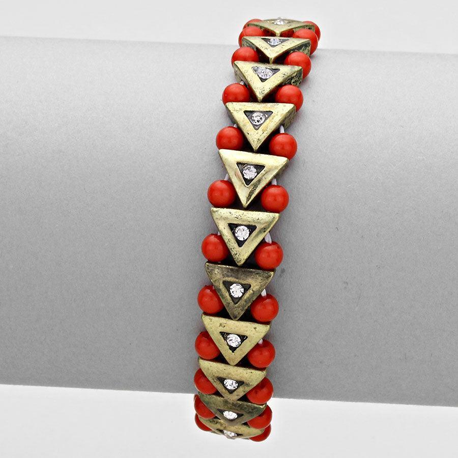 Gold Vintage Delta Stretch Bracelet - Jewelry Store by Erik Rayo