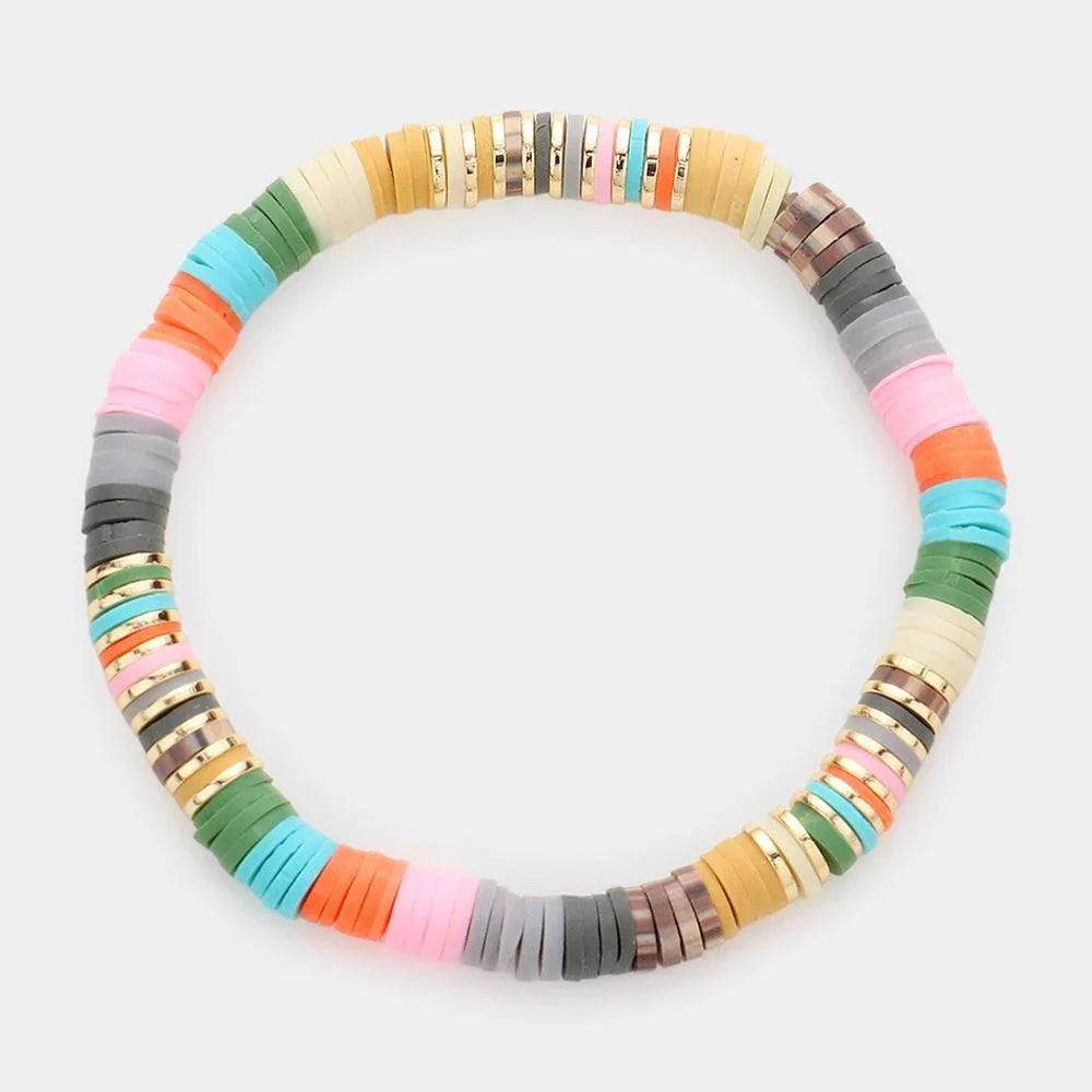 Heishi Beaded Stretch Bracelet - Jewelry Store by Erik Rayo