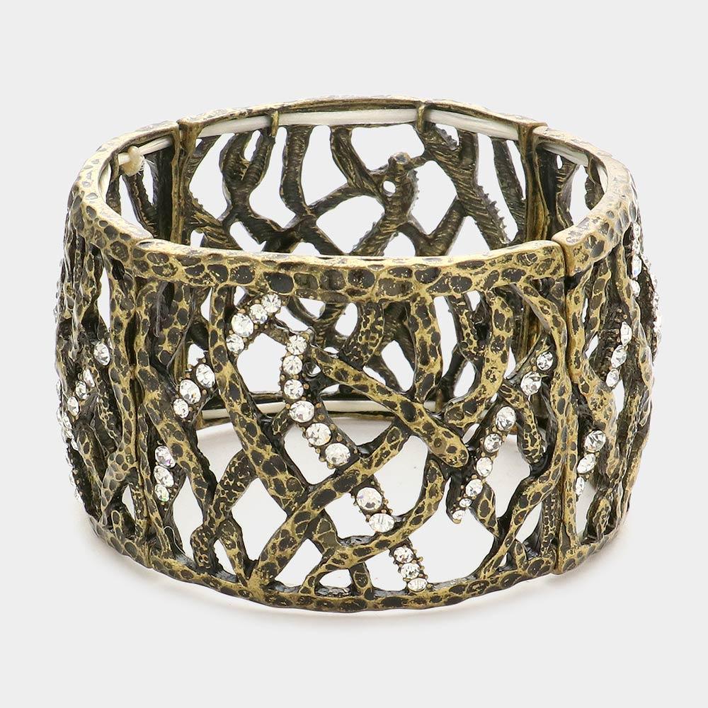 Gold Vintage Mottled Jungle Bracelet - Jewelry Store by Erik Rayo