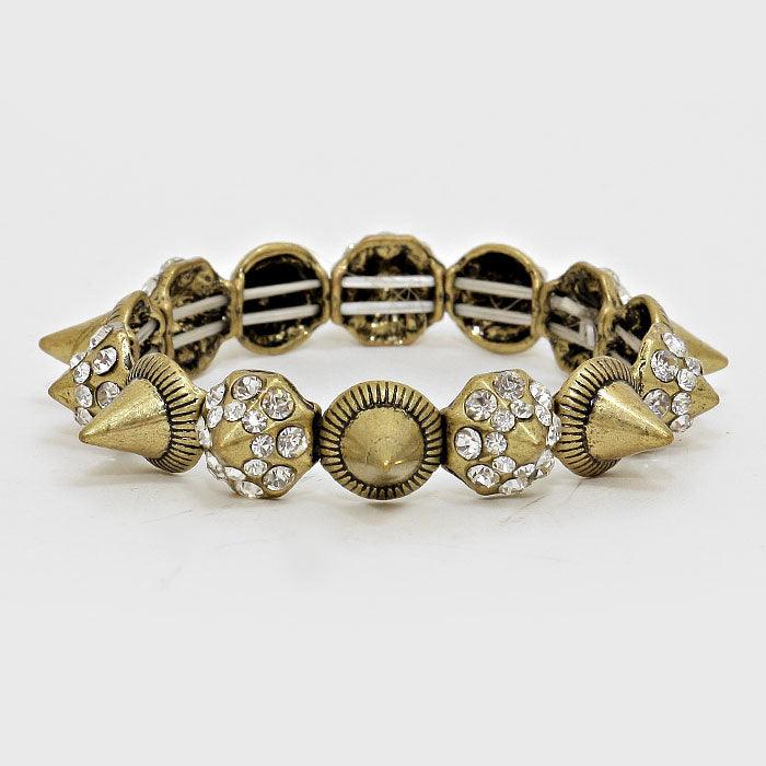 Gold Stud Stretch Bracelet - Jewelry Store by Erik Rayo