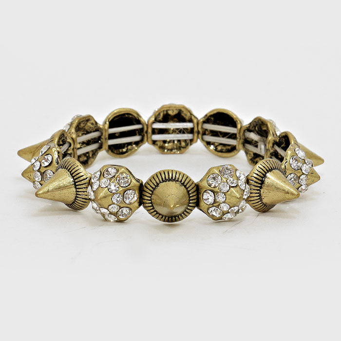 Gold Stud Stretch Bracelet