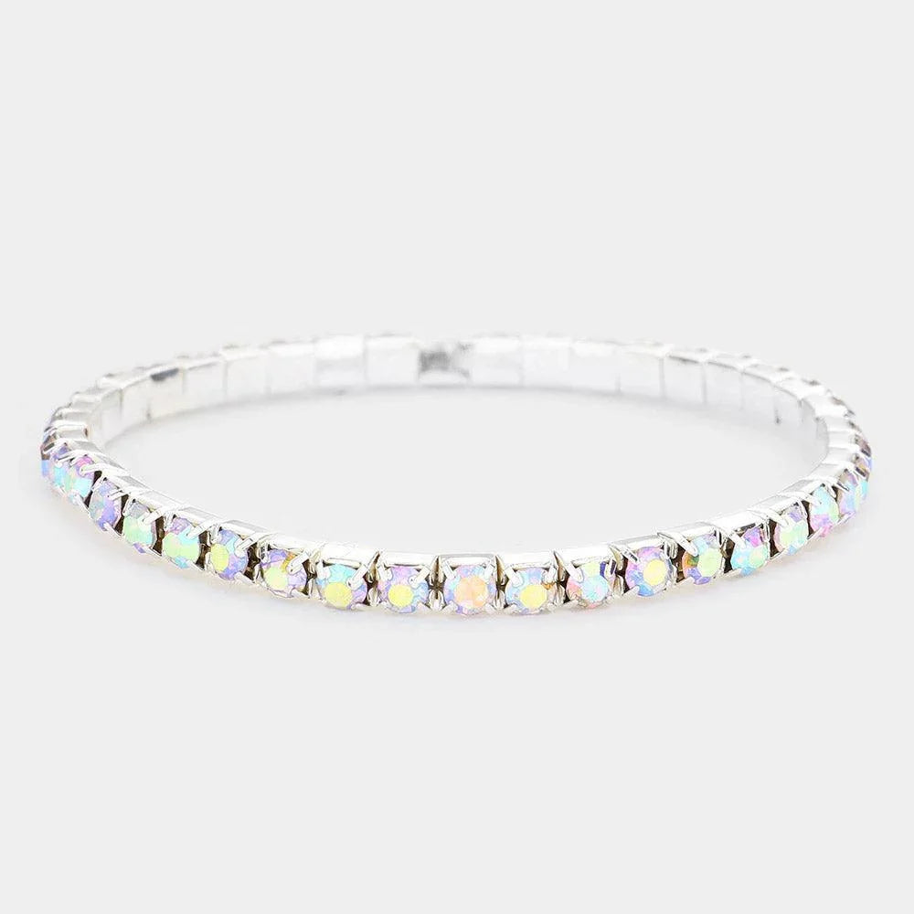 1-Row Crystal Rhinestone Stretchable Bracelet - Jewelry Store by Erik Rayo
