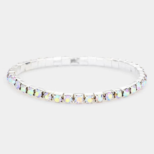 1-Row Crystal Rhinestone Stretchable Bracelet - Jewelry Store by Erik Rayo