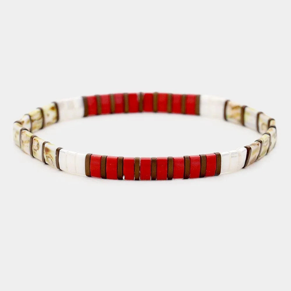 Japanese Square Beaded Multi Stretch Bracelet - Jewelry Store by Erik Rayo