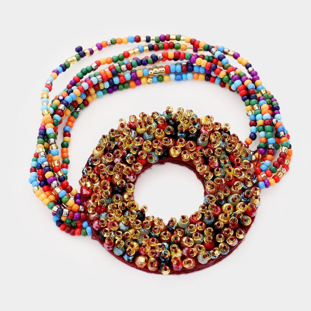 Faceted Bead Open Circle Bracelet - Jewelry Store by Erik Rayo