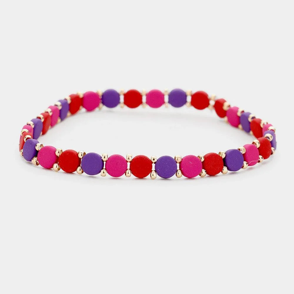 Gold Round Lego Color Block
Stretch Bracelet - Jewelry Store by Erik Rayo