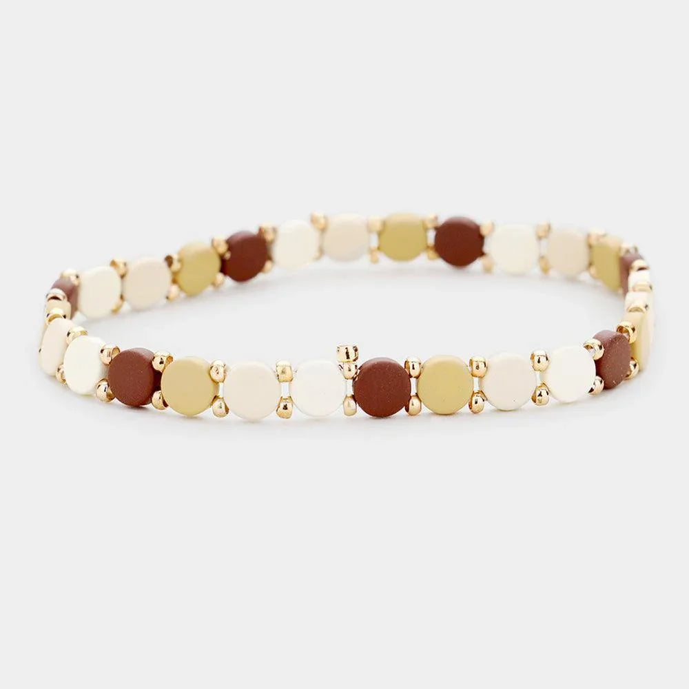 Brown Round Lego Color Block
Stretch Bracelet - Jewelry Store by Erik Rayo