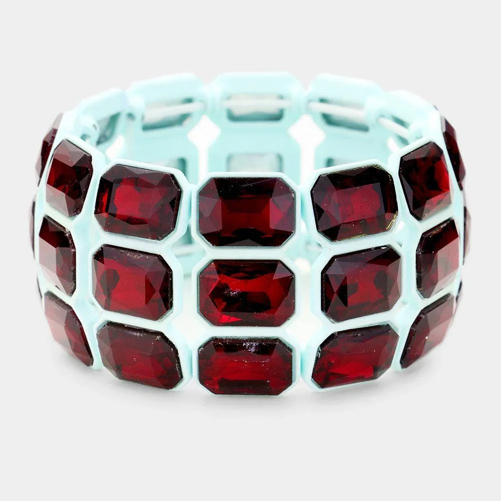 Glass Crystal Resin Stretch Bracelet - Jewelry Store by Erik Rayo