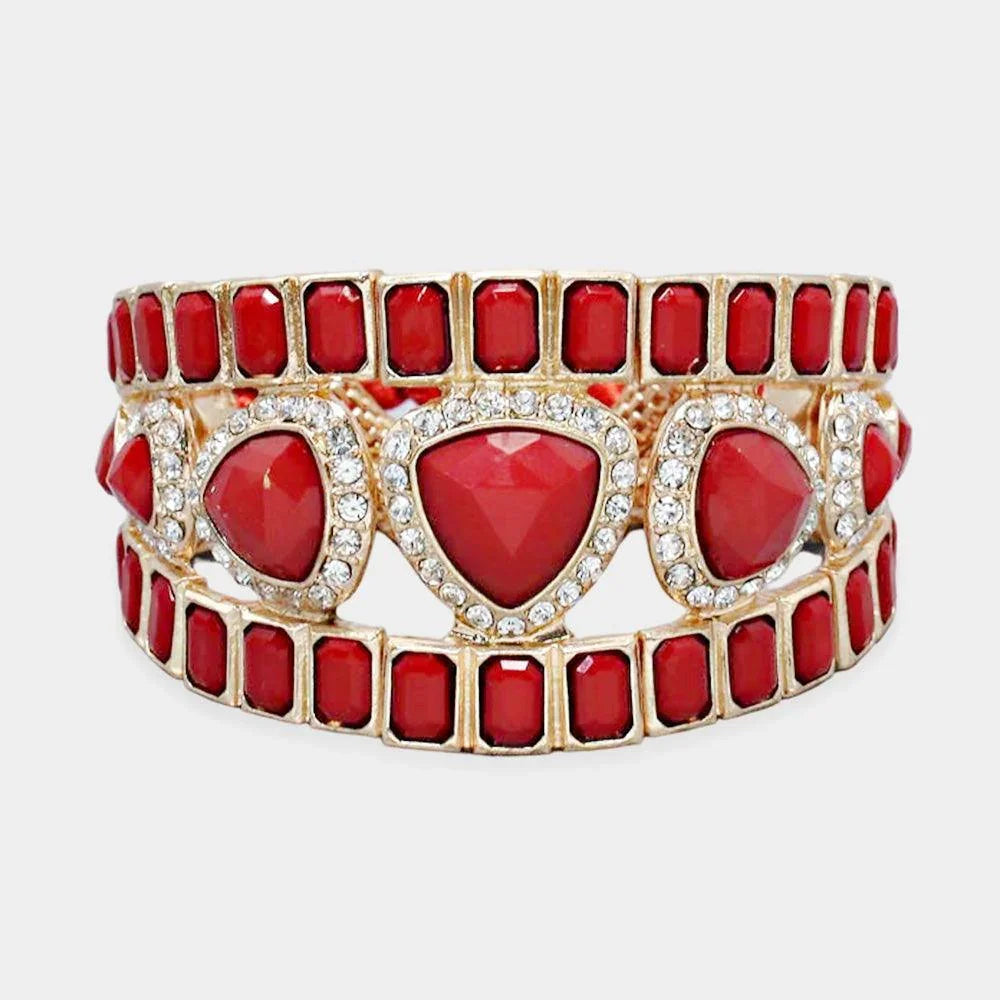 Red Stretch Bracelets - Jewelry Store by Erik Rayo