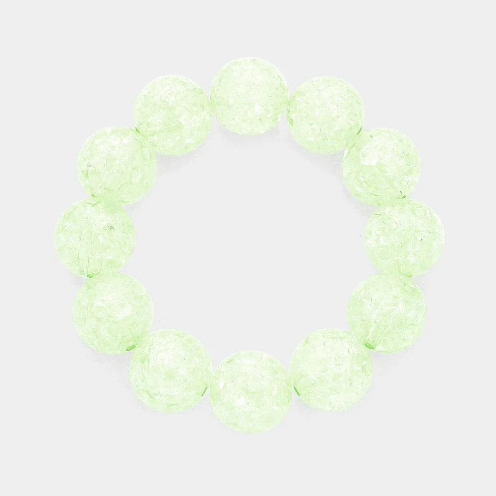 Cracked Lucite Ball Stretch Bracelet - Jewelry Store by Erik Rayo