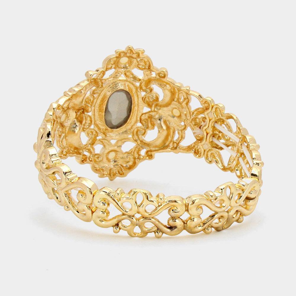Gold Antique Stretch Bracelet - Jewelry Store by Erik Rayo