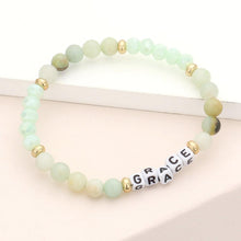 Load image into Gallery viewer, Mint Grace Message Pearl Natural Stone Stretch Bracelet
