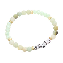 Load image into Gallery viewer, Mint Grace Message Pearl Natural Stone Stretch Bracelet
